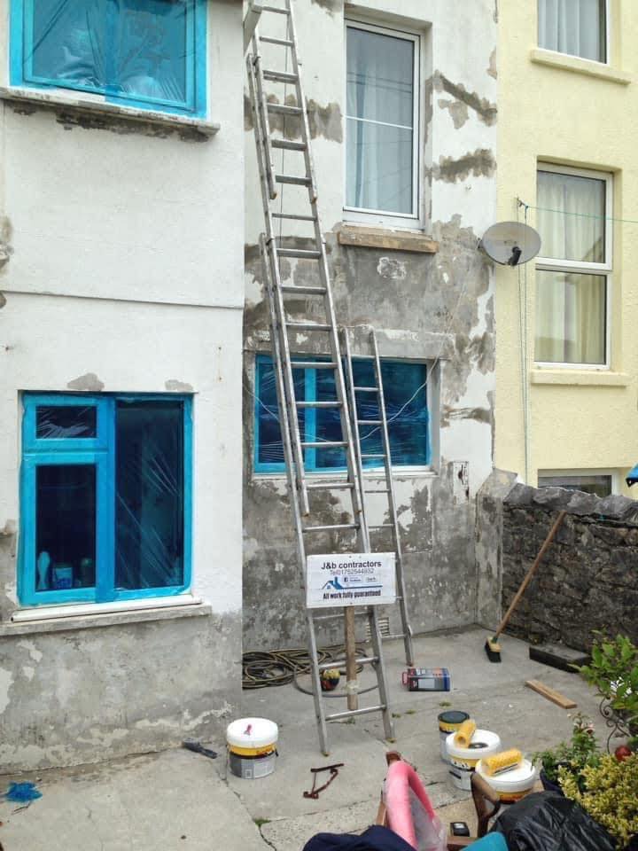 Render repair work in Kingsteignton