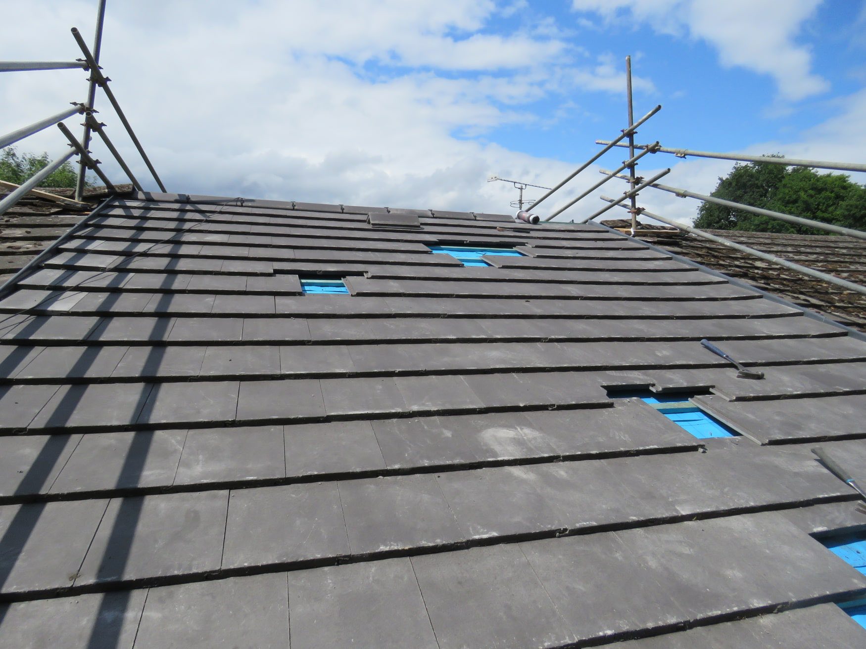 Natural slate roof repair in Kingsteignton