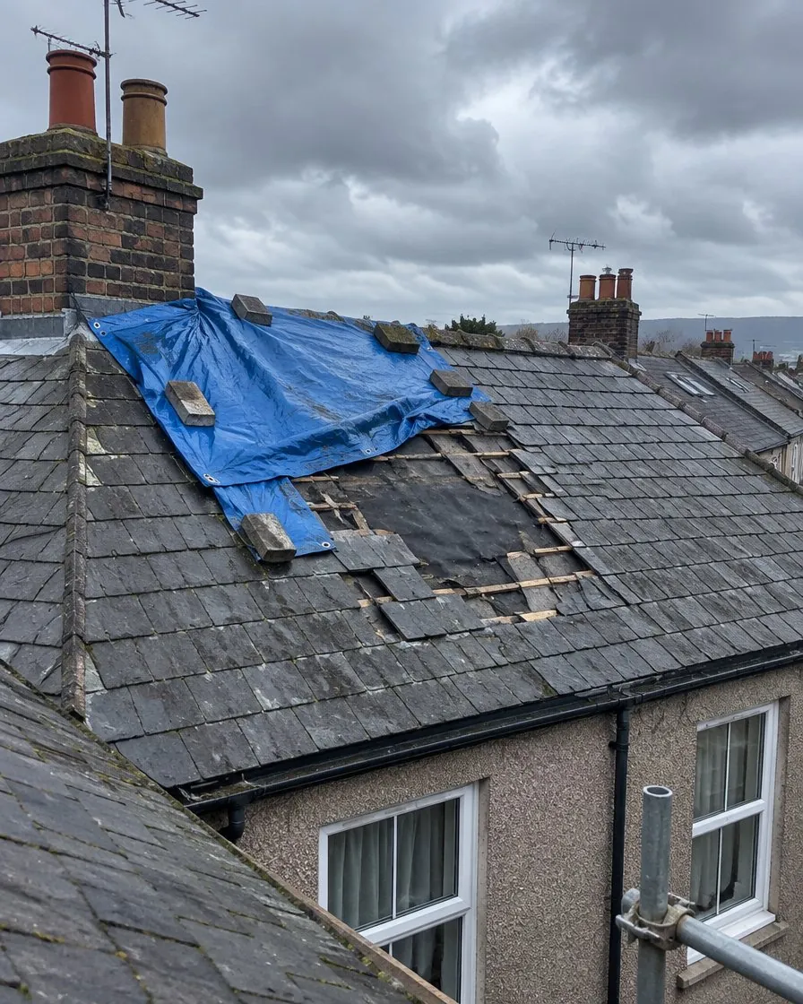 Storm damage and insurance work in Kingsteignton